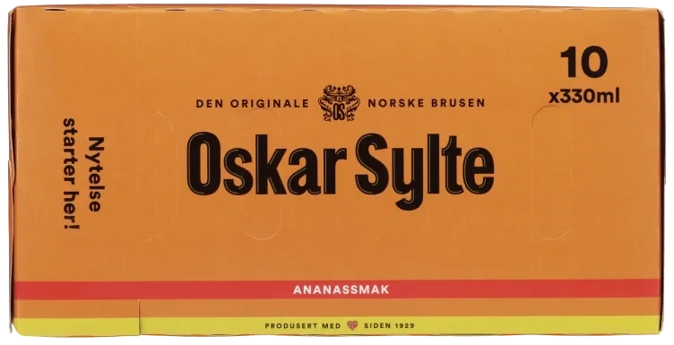 Ananasbrus 0,33lx10 boks Oskar Sylte