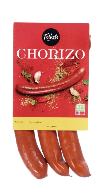 Chorizo 80% 270g Folkets