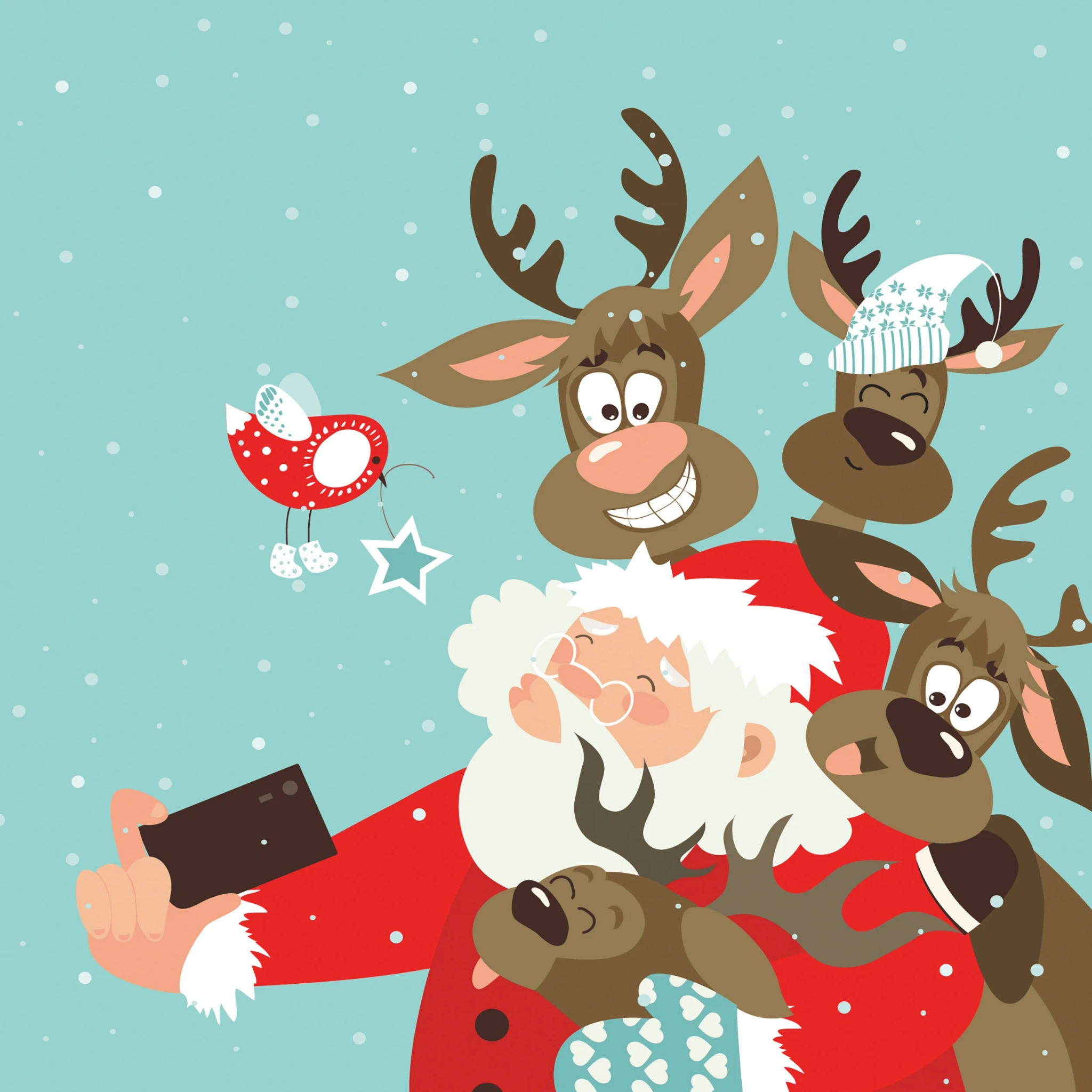 Tissue-Serviette Selfie Santa