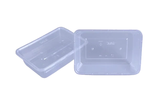 Micro rectangular beger + lid 650ml  50stk