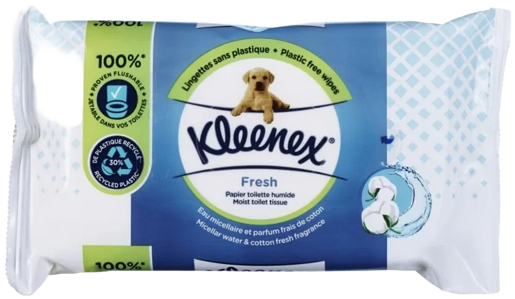 Toalettpapir Fuktet Papir Fresh 42stk Kleenex
