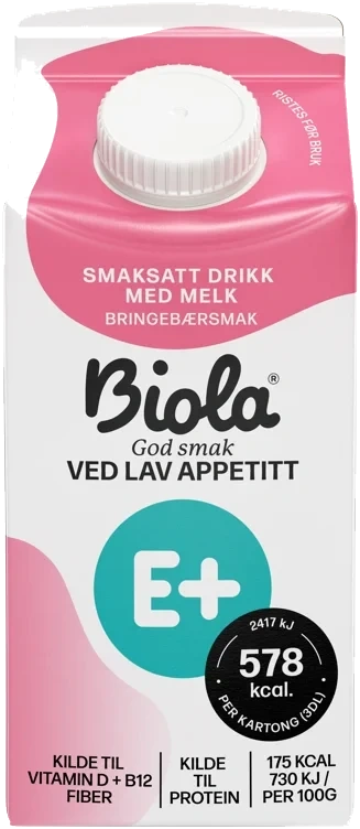 Biola e+ drikke bringebær  300ml