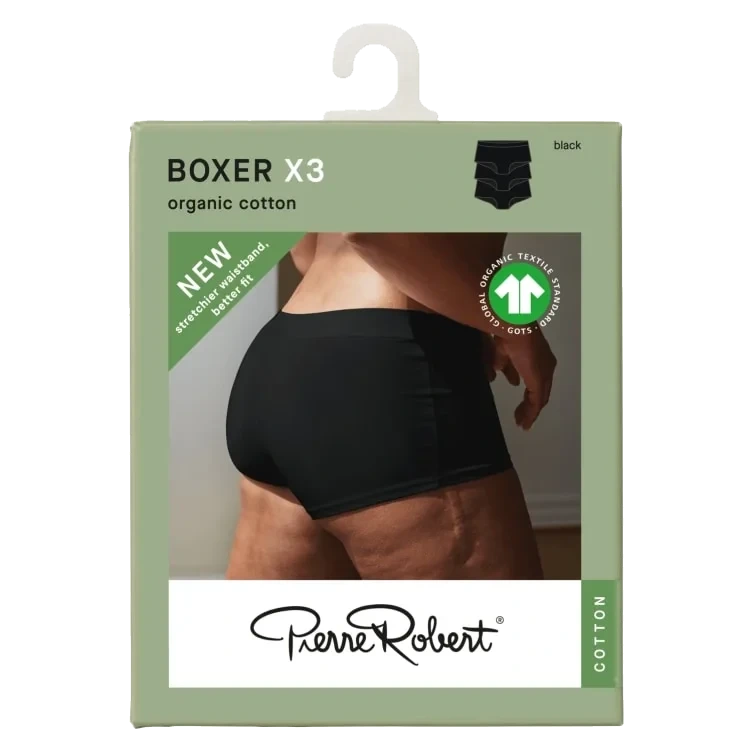 Boxer Cotton Black M Pierre Robert