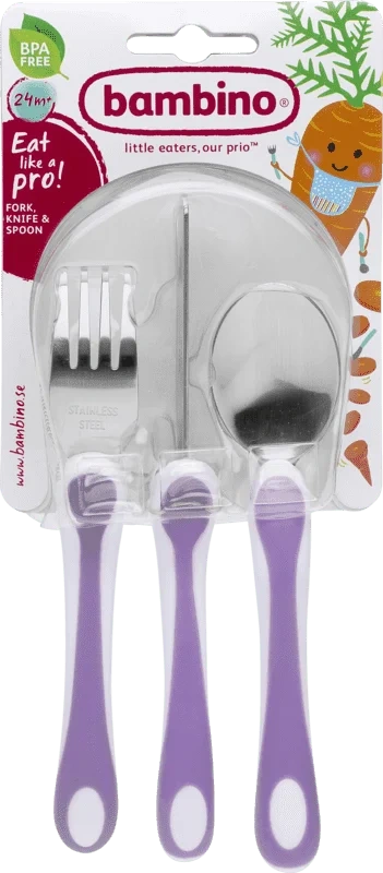 Bambino Bestikk Fork/Knife/Spoon