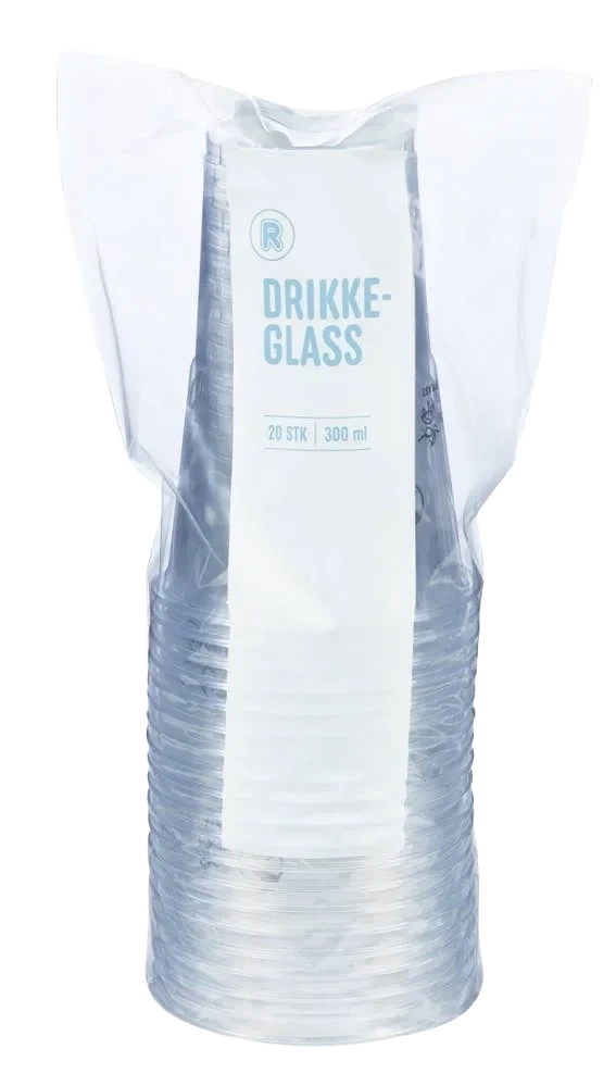 Drikkeglass plast 300 ml, 20 stk