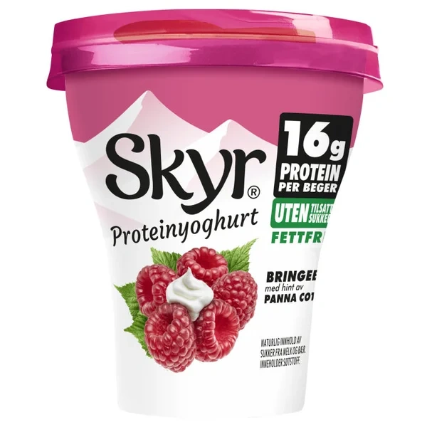 Skyr Bringebær Panna Cotta 160g Q