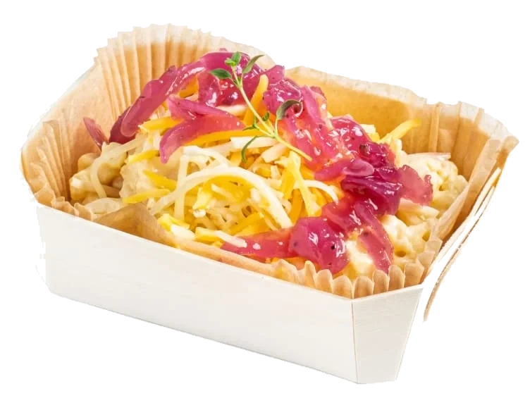 Mac'n Cheese m/Ost og Syltet Rødløk pr stykk