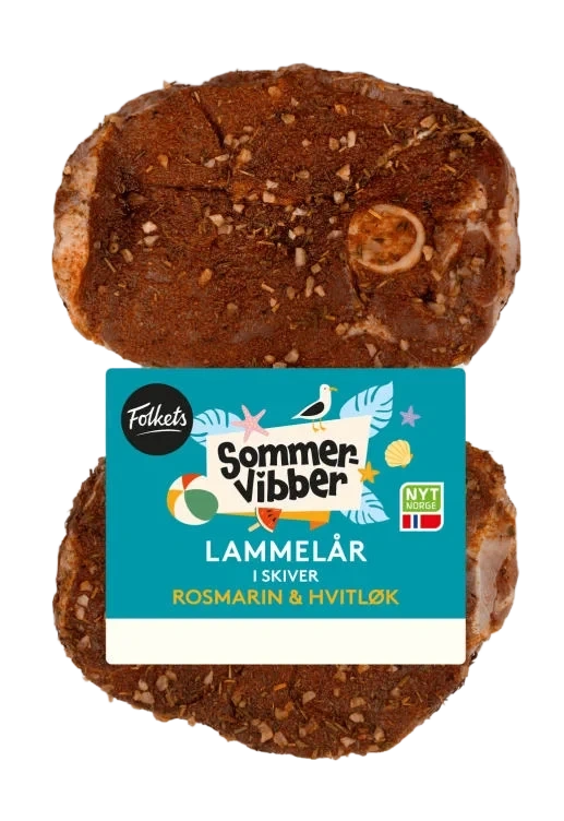 Lammelår skivet Krydret Ca480g Sommervibber