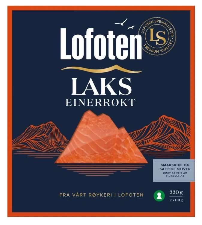 Laks Einerrøkt skivet 220g Lofoten