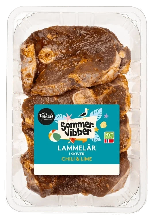 Lammelår skivet Chili&Lime Ca900g Sommervibber