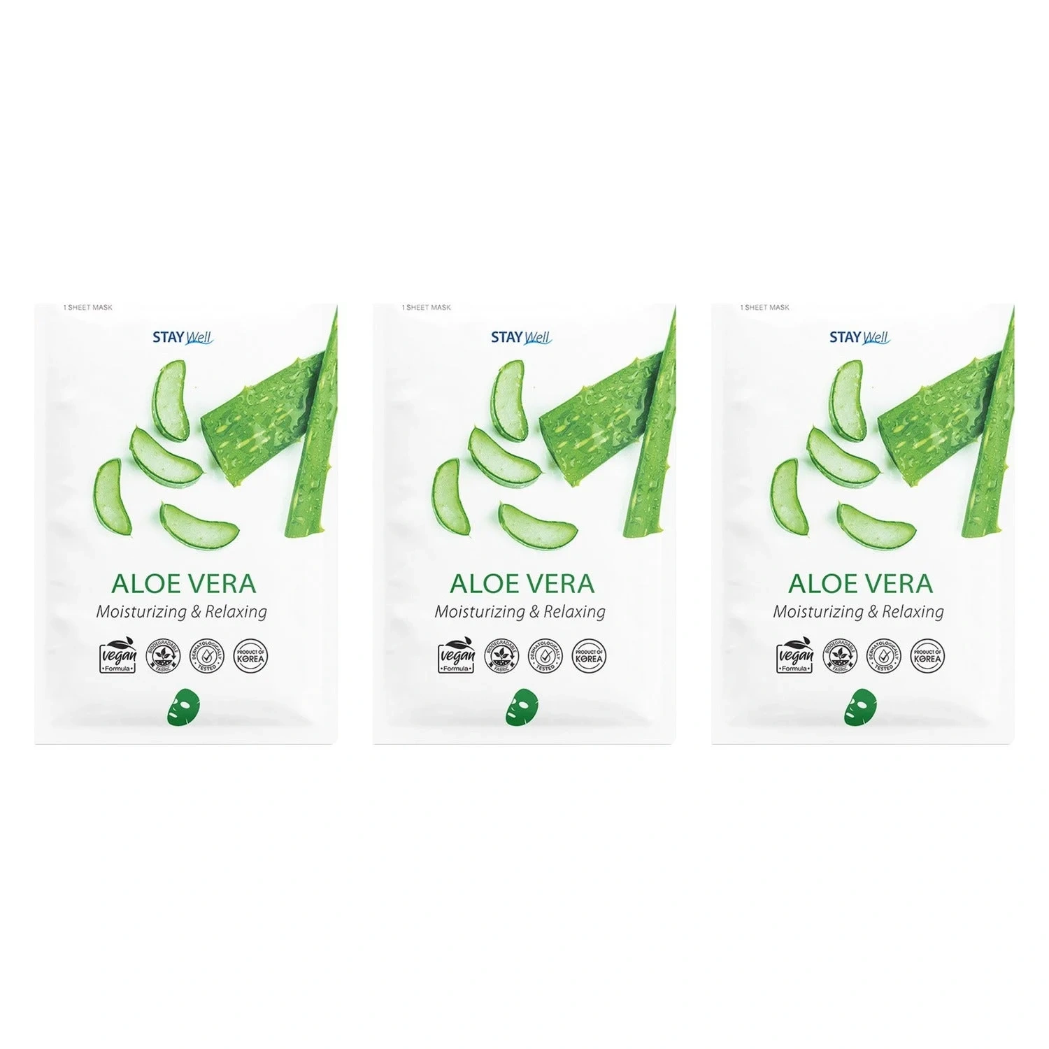 Stay Well Hydration Trio Vegan Sheet Masks