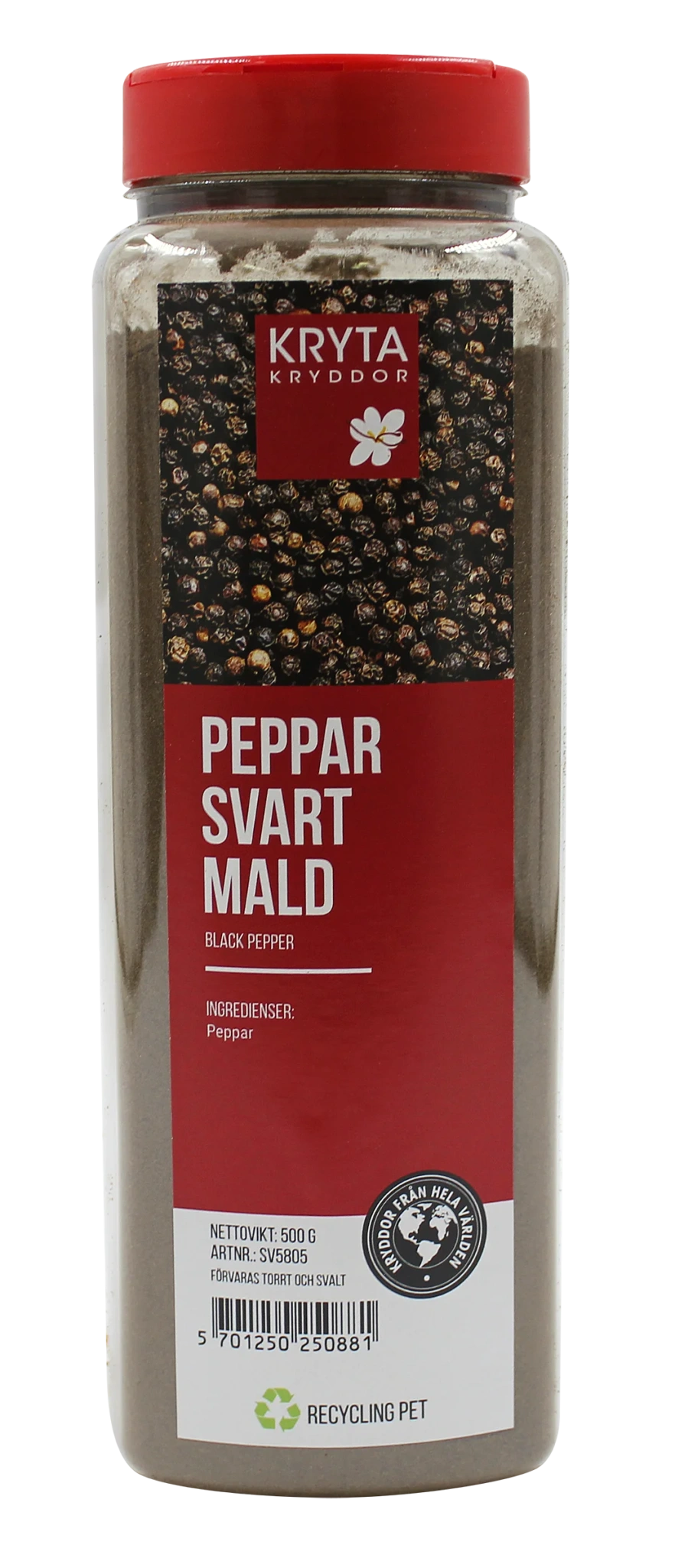 Svartpeppar malen