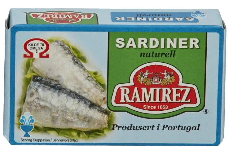 Sardiner naturell  125g