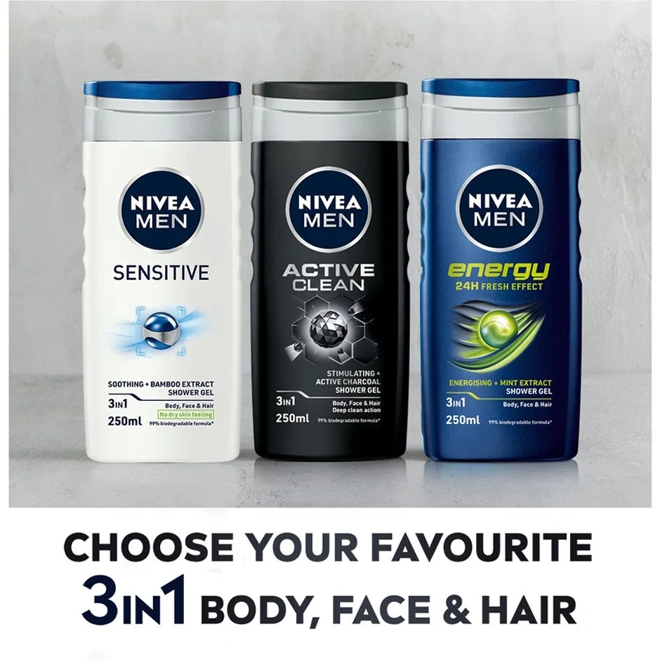 Nivea Men Shower Active Clean 250ml