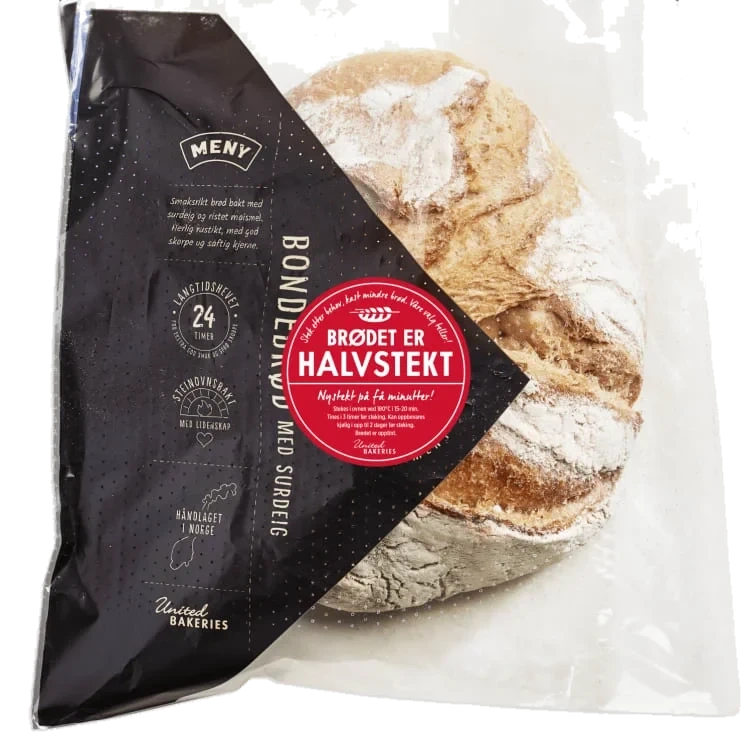 Bondebrød Surdeig Halvstekt