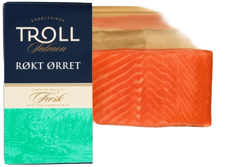 Troll Røkt Ørret i bit