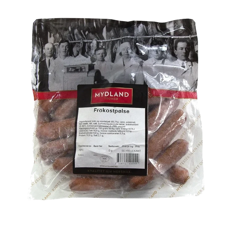 Frokostpølser Grov 1000g Mydland
