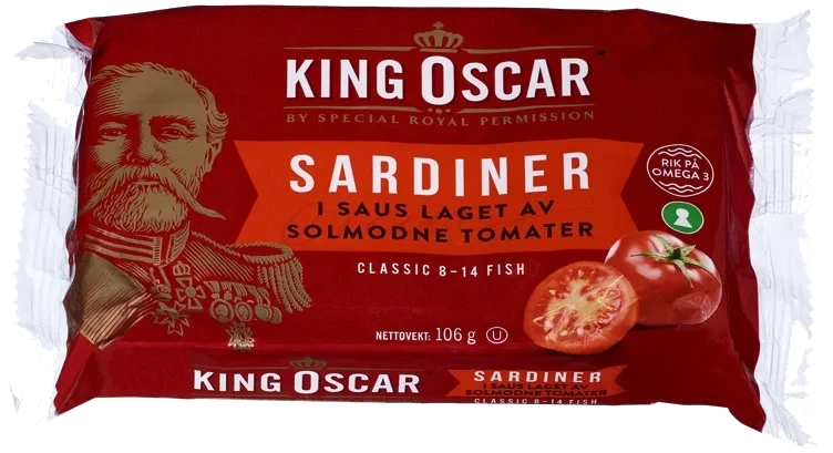 Sardiner solmodne tomater   106gs