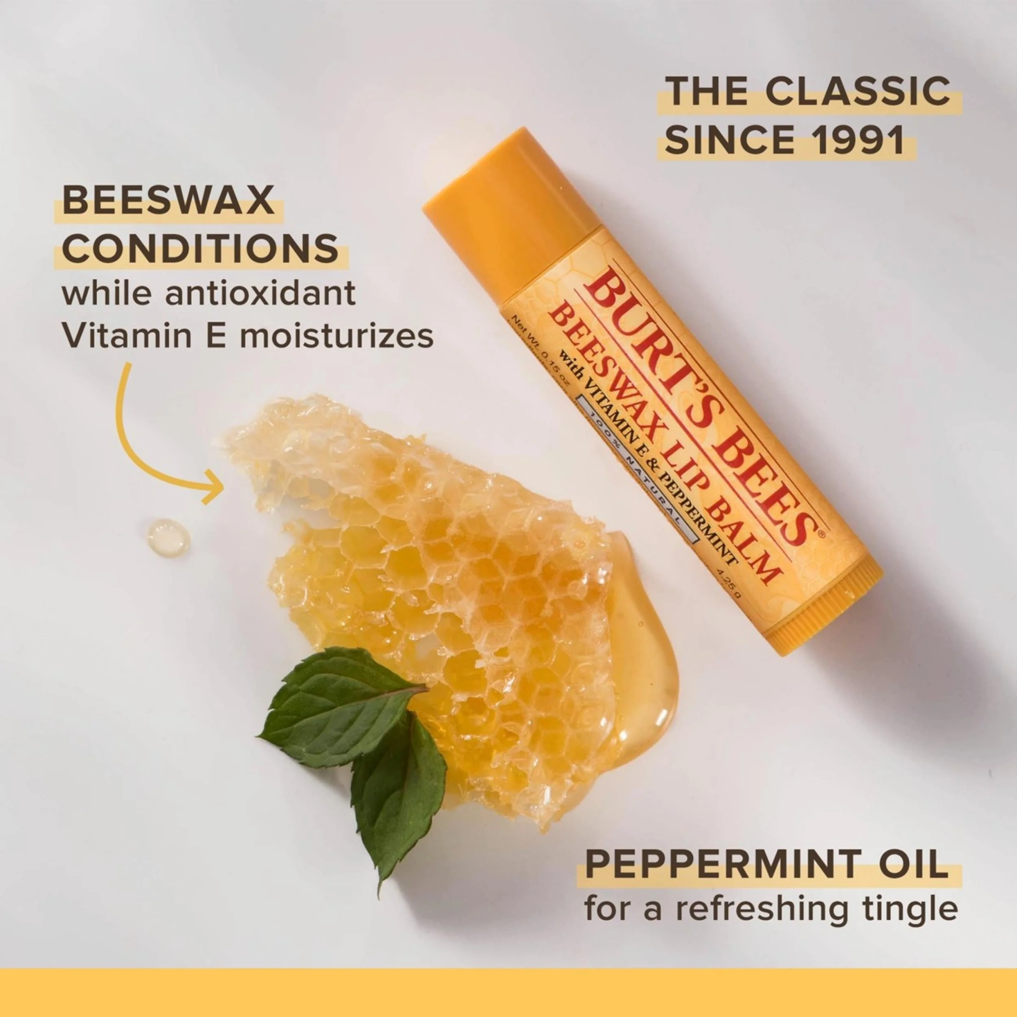 Burt's Bees Lip Balm Freshly Picked, 4 x 4,25 g