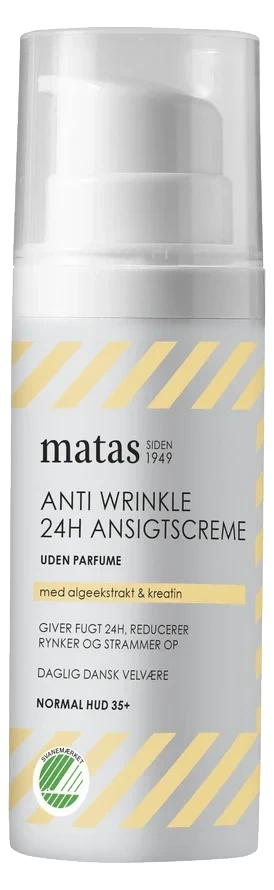 Matas Striber Anti Wrinkle 24H Face Cream For Normal Skin Fragrance Free 50 ml