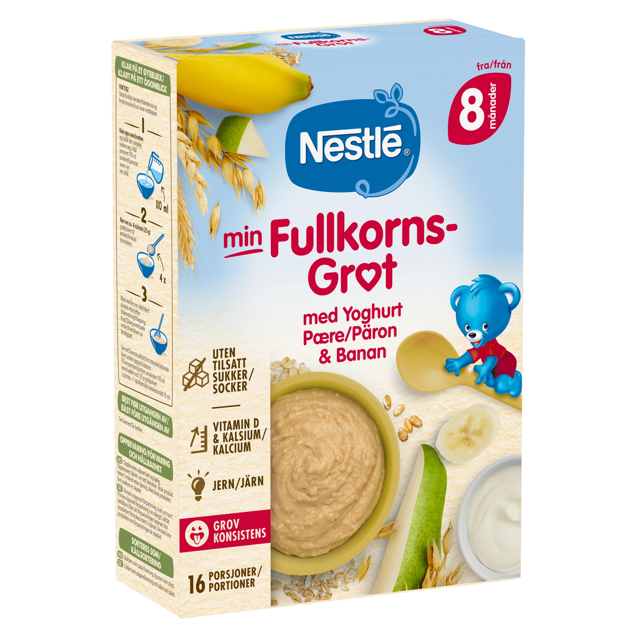 Min Fullkornsgröt Yoghurt, Päron/Banan