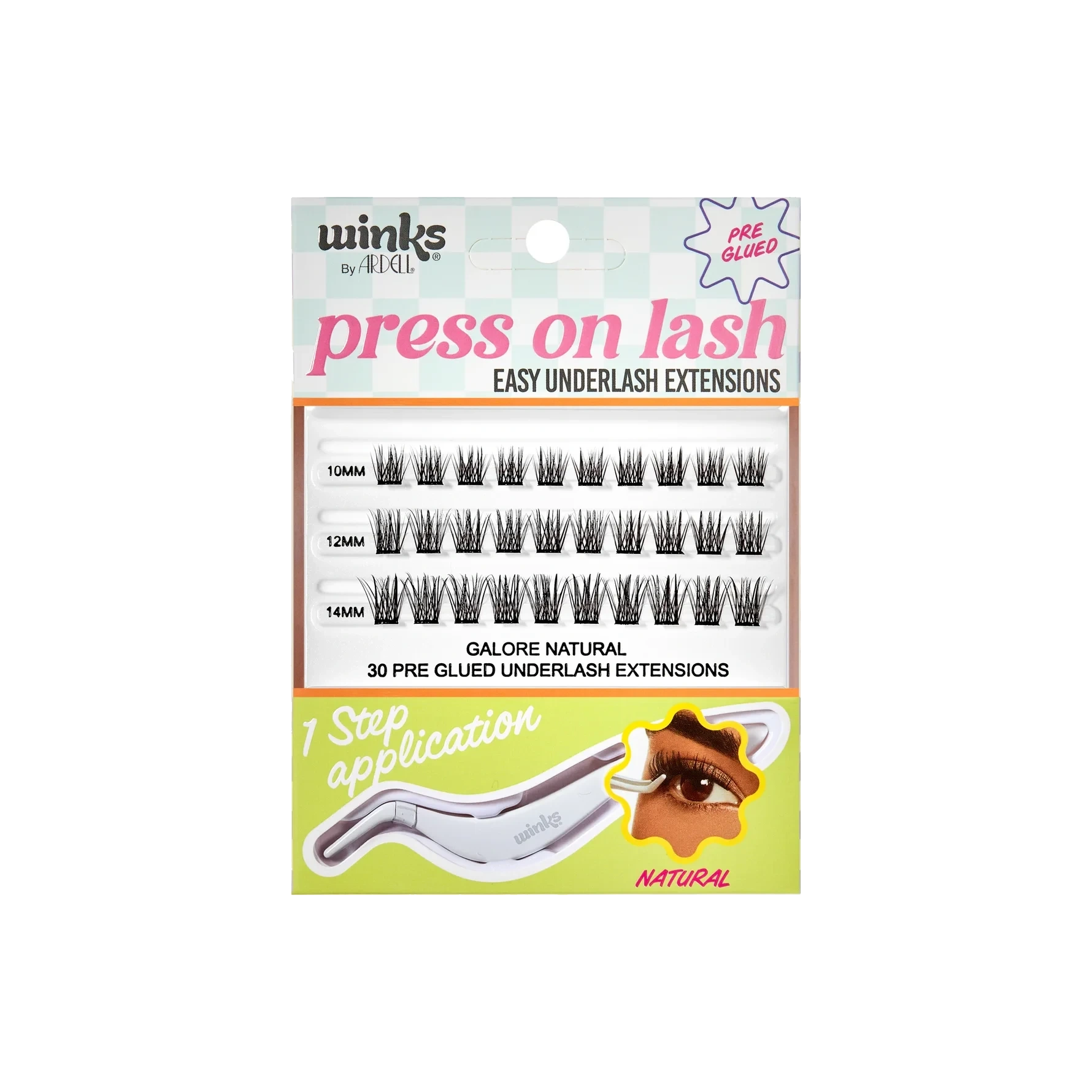 Ardell Winks Pre-Glued Press On Underlash Extensions Galore Natural