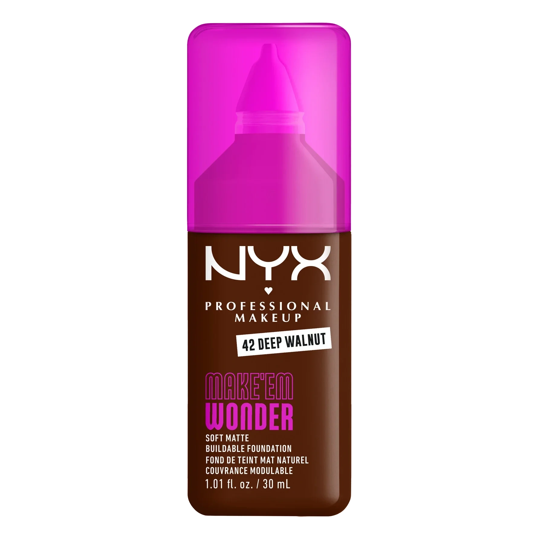 NYX PROFESSIONAL MAKEUP Make Em Wonder Foundation 42 Deep Walnut