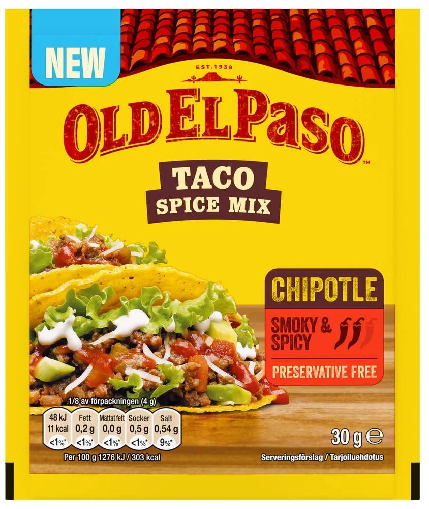Old El Paso Taco krydderblanding Chipotle