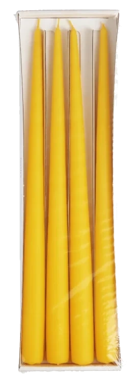 Festlys Gul 32cm 4stk Unik