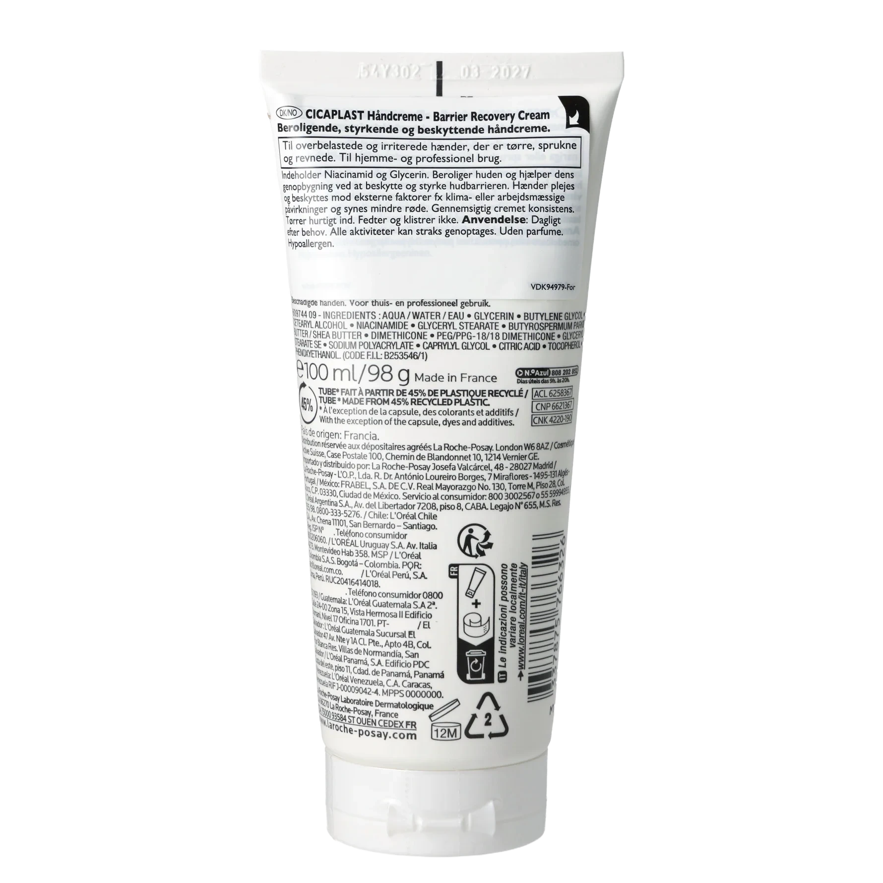 La Roche-Posay Cicaplast Baume Hand Cream 100 ml