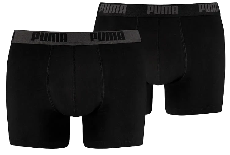 Boxer Basic Herre 2pk Black/Black L Puma