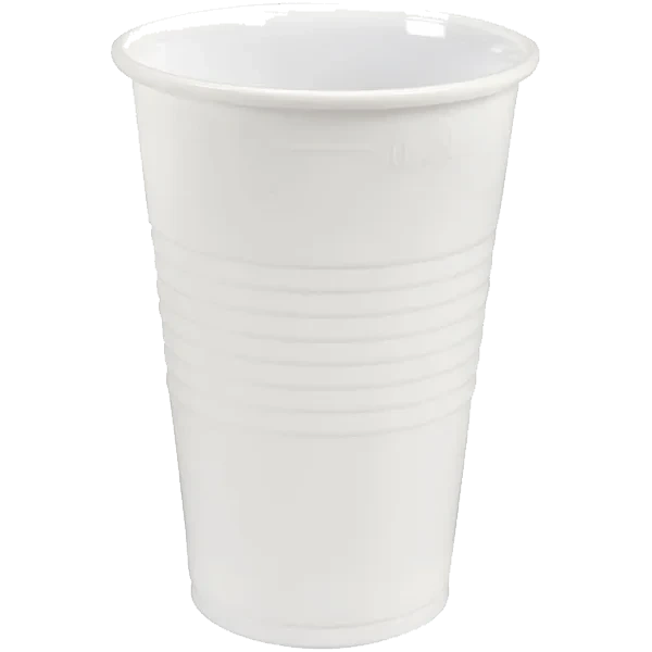 Plastbeger 21cl Hvit 100stk Abena
