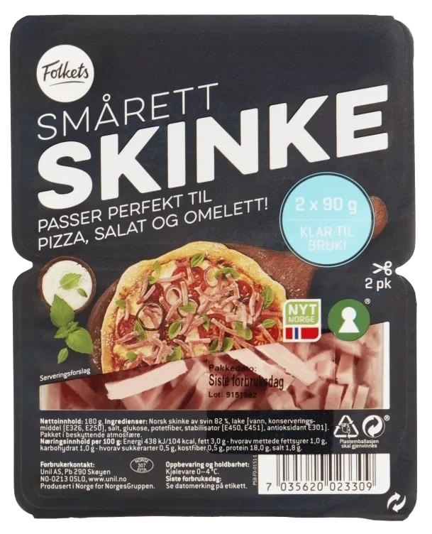 Smårettskinke Duo 180g Folkets