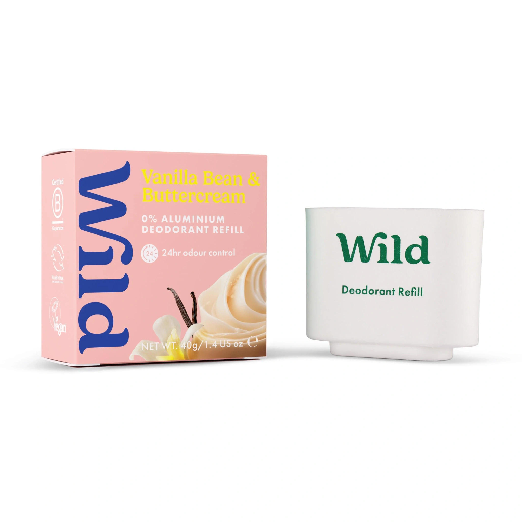 Wild Deo Stick Vanilla Bean Buttercream Refill, 40 g