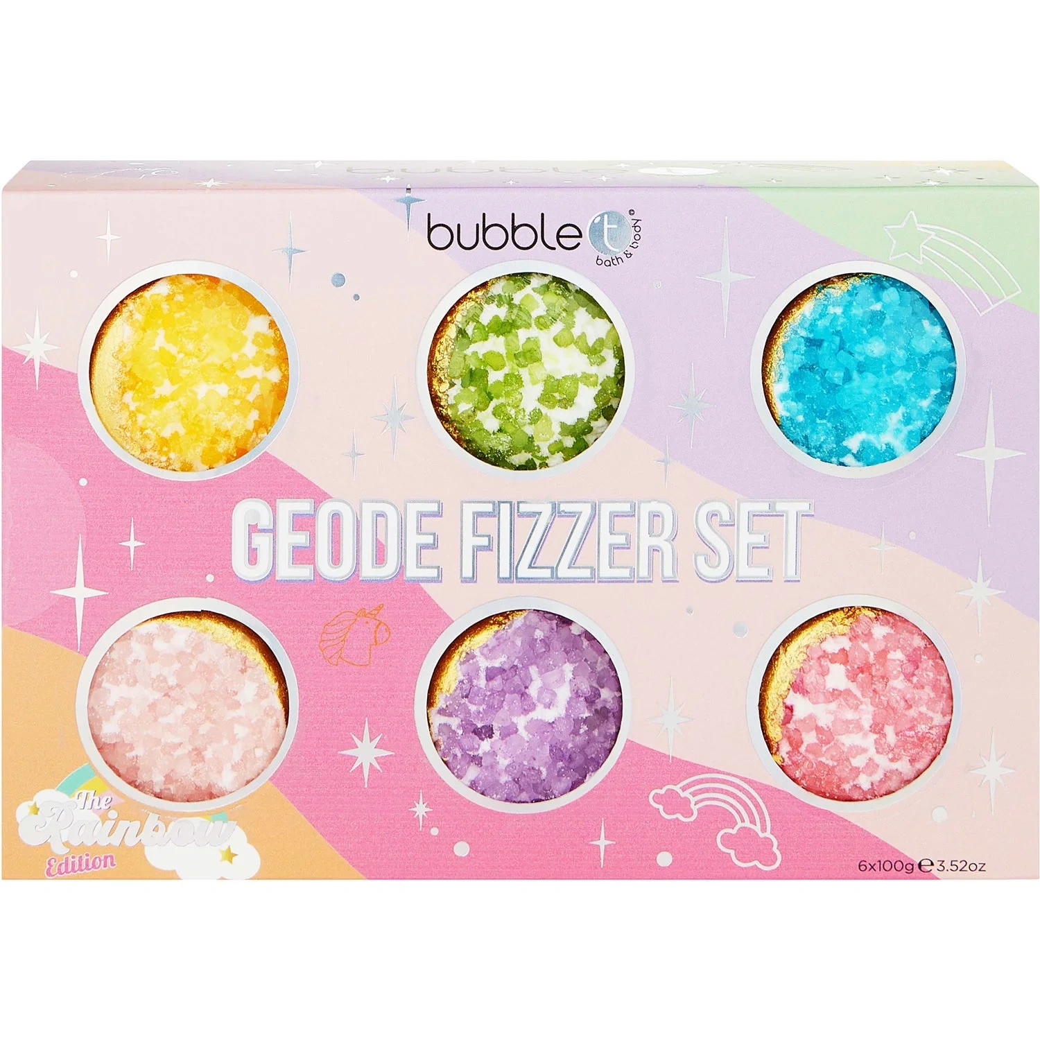 BubbleT Rainbow Bath Fizzer Set