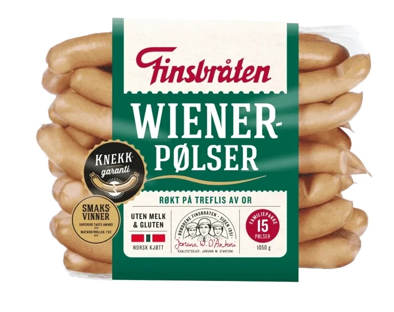 Finsbråten Wienerpølser Storpakke 15stk