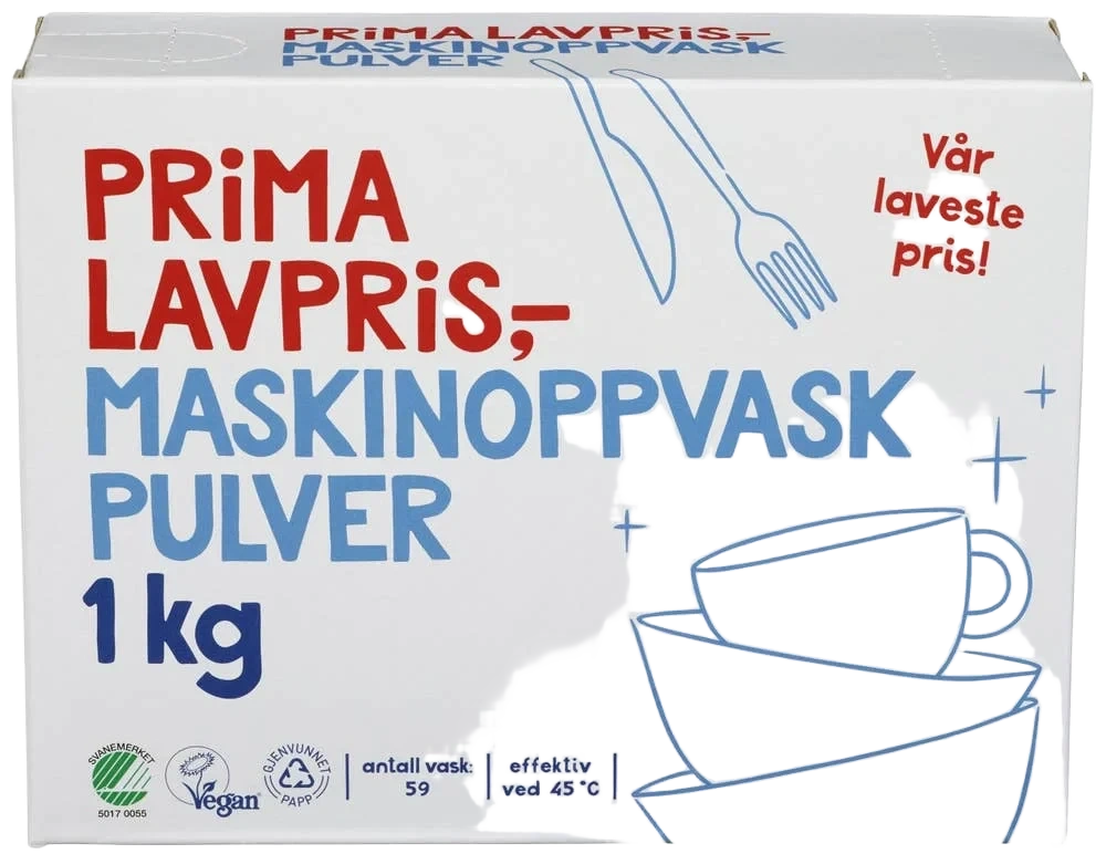 Maskinoppvaskpulver 1 kg
