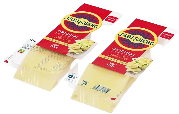 Jarlsberg 27 % kvadratskive 100x12g  1,2kg