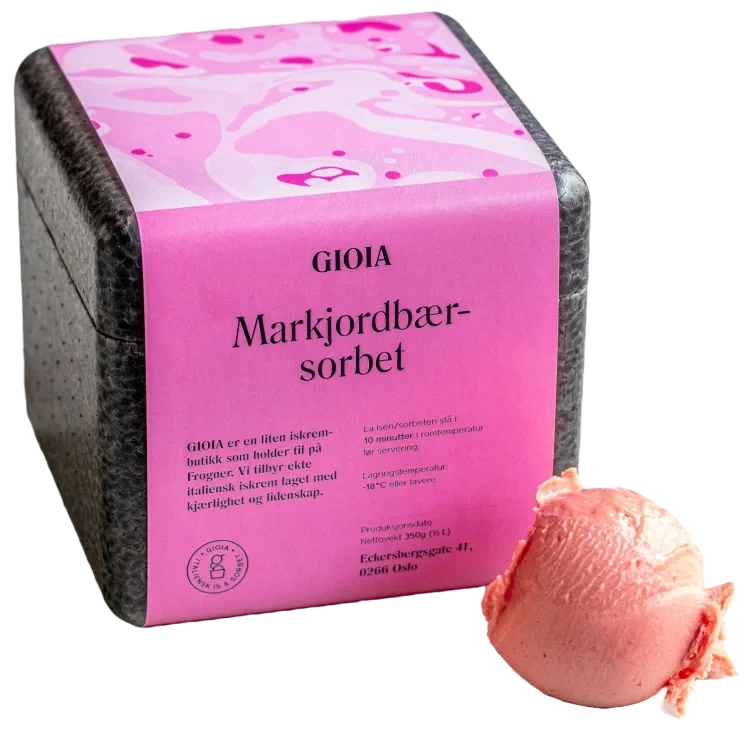 GIOIA Markjordbærsorbet 0.5L