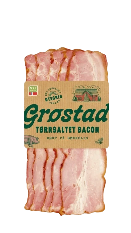 Bacon Tørrsaltet skivet 100g Grøstad