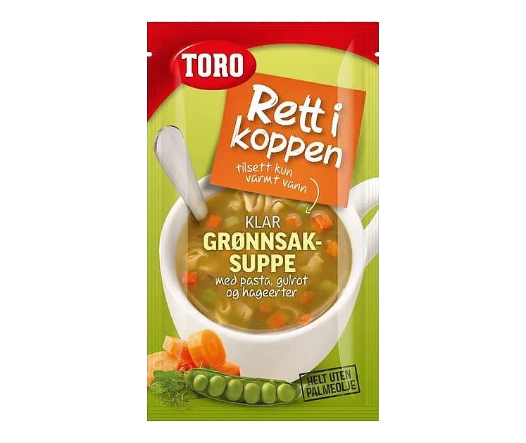 Rik klar grønnsaksuppe m pasta  20g