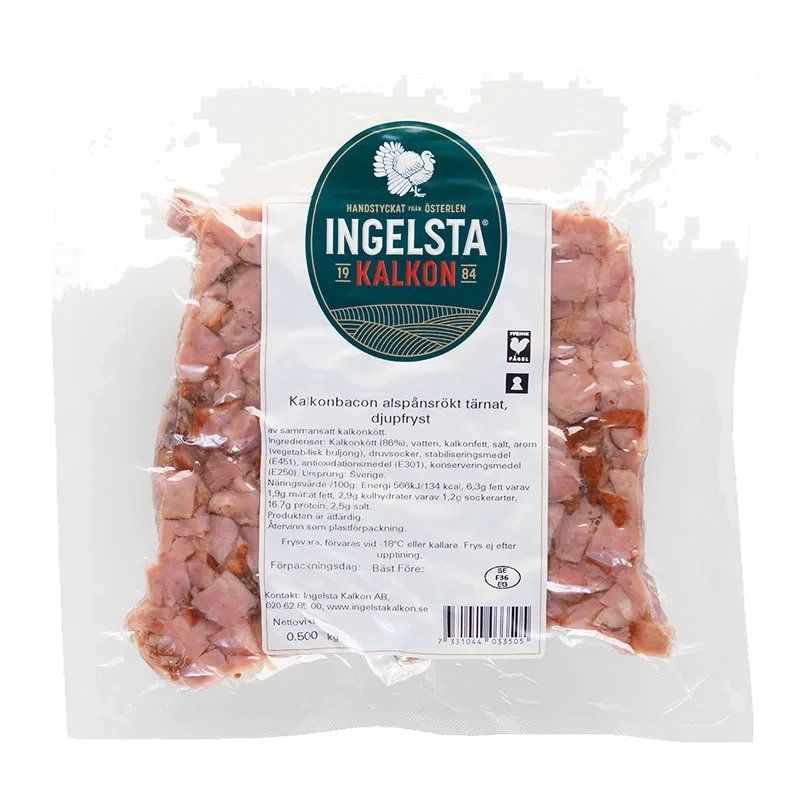Kalkonbacon, tärnat
