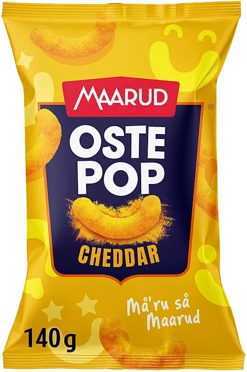 Ostepop Cheddar 140g Maarud