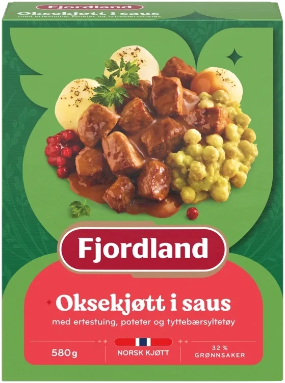 Oksekjøtt i saus m/ertestuing   580g