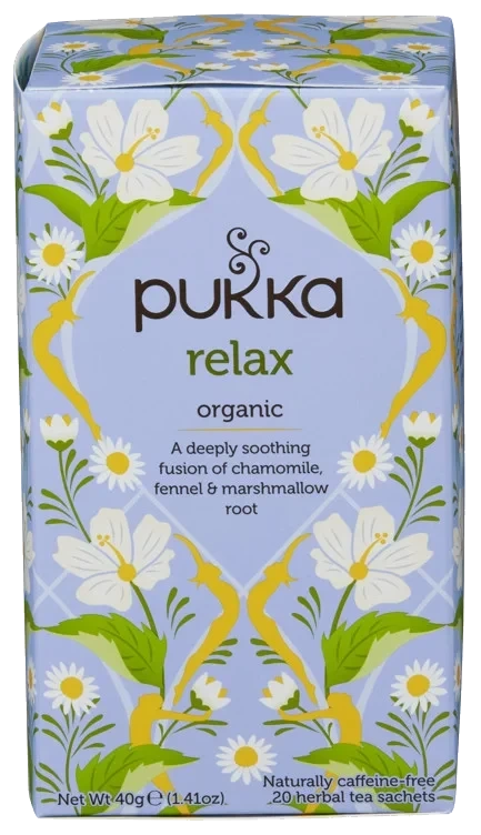 Relax, pukka herb urtete  økol.   20stk