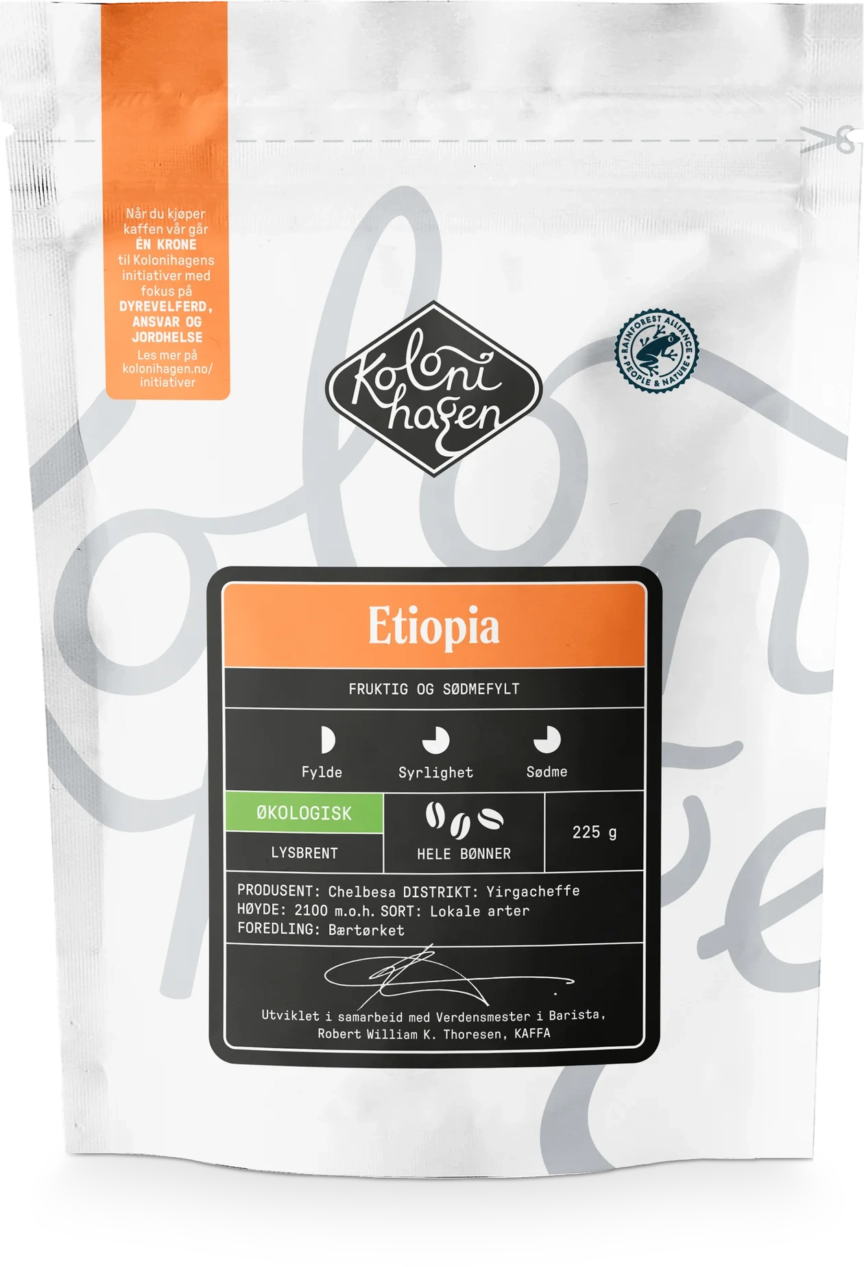 Hele kaffe&shy;bønner fra Etiopia