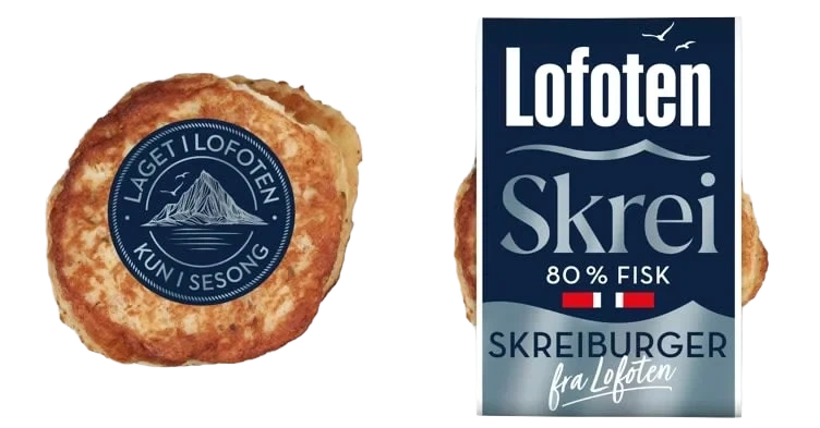 Skreiburger 80% Fisk 4x110g Lofoten