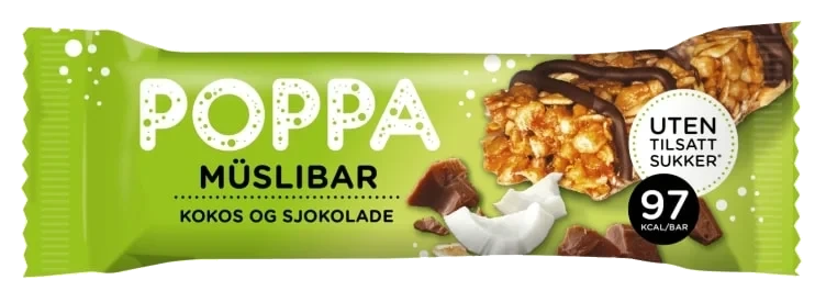 Poppa Muslibar Kokos&Sjokolade 25g