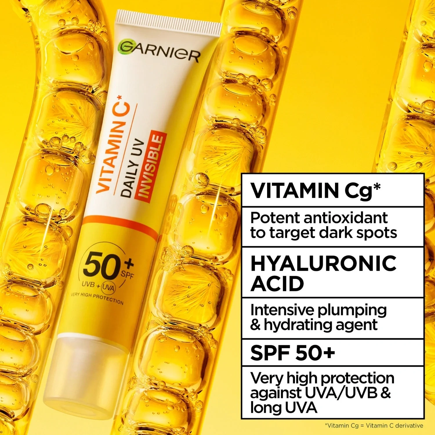 Garnier Vitamin C* Glow-Boosting Daily UV Fluid SPF50+ 40 MLT