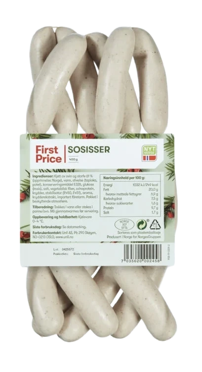Sosisser 400g First Price